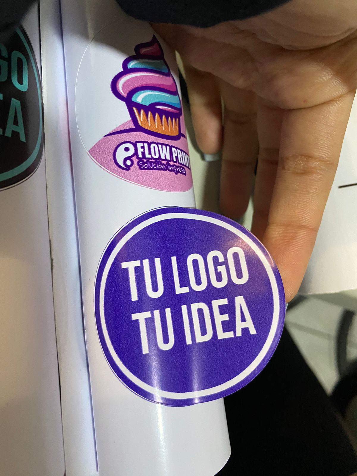 Stickers circulares personalizados FlowPrint